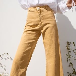 NWOT Zara Premium Marine Straight Cropped Jeans